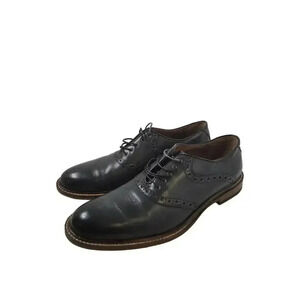 Aston Grey Mens Tokyo Oxford Dress Shoes Black Leather Almond Toe Lace Up 9.5